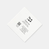 シンプルロゴミニマル/デザインの追加文字Q R スタンダードカクテルナプキン (角)