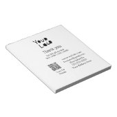 シンプルロゴミニマル/デザインの追加文字Q R ノートパッド (アングル)