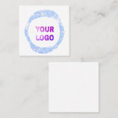 シンプルロゴミニマル/デザインをここに文字glitを追加 スクエア名刺 (正面/裏面)