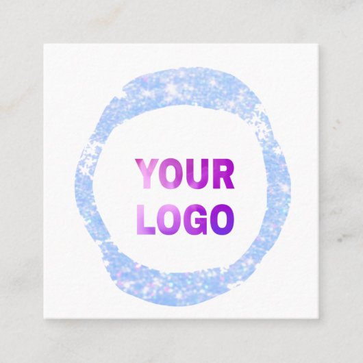 シンプルロゴミニマル/デザインをここに文字glitを追加 スクエア名刺 (正面)