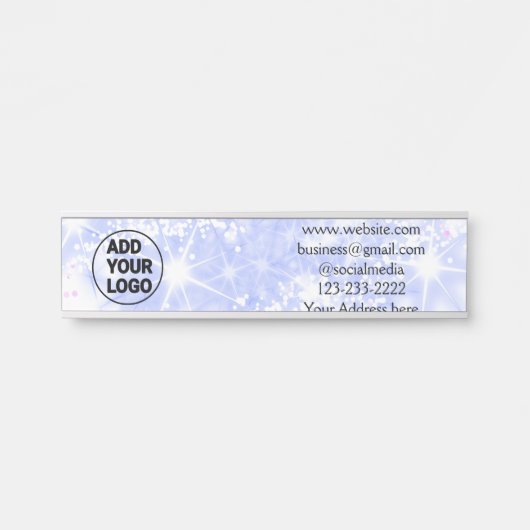 シンプルロゴミニマル/デザインをここに追加文字名 サインプレート (正面)