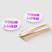 シンプルロゴミニマル/デザインをここに追加文字 ハンドファン (組立なし)