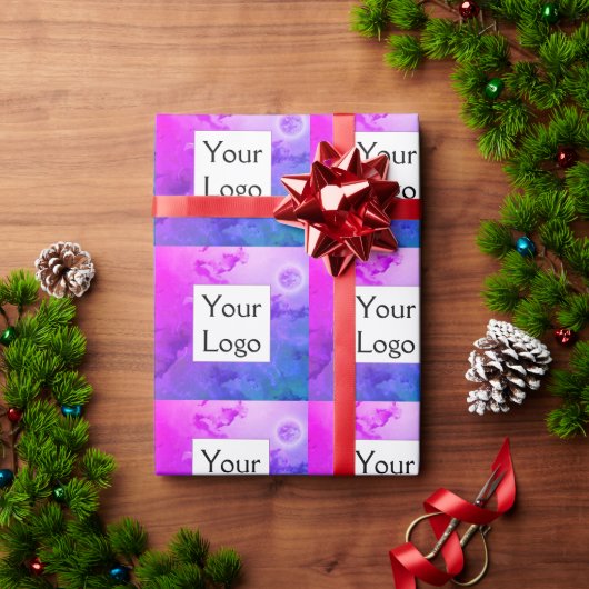 シンプルロゴミニマル/デザインをここに追加文字 ラッピングペーパー (クリスマスギフト)