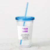 シンプルロゴミニマル/デザインをここに追加文字pos アクリルタンブラー (裏面)