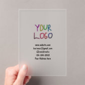 シンプルロゴミニマル/デザインをここに追加文字pos アクリル招待状 (インサイチュ (ポータブル))