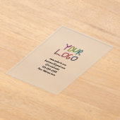 シンプルロゴミニマル/デザインをここに追加文字pos アクリル招待状 (レイダウン)