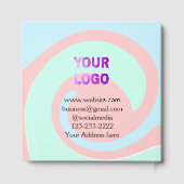 シンプルロゴミニマル/デザインをここに追加文字pos ゲストブック (裏面)