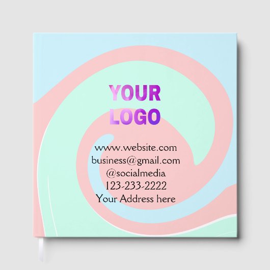 シンプルロゴミニマル/デザインをここに追加文字pos ゲストブック (正面)