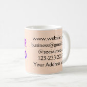 シンプルロゴミニマル/デザインをここに追加文字pos コーヒーマグカップ (正面右)