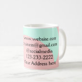 シンプルロゴミニマル/デザインをここに追加文字pos コーヒーマグカップ (正面右)