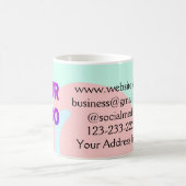 シンプルロゴミニマル/デザインをここに追加文字pos コーヒーマグカップ (中央)