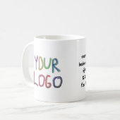 シンプルロゴミニマル/デザインをここに追加文字pos コーヒーマグカップ (正面左)