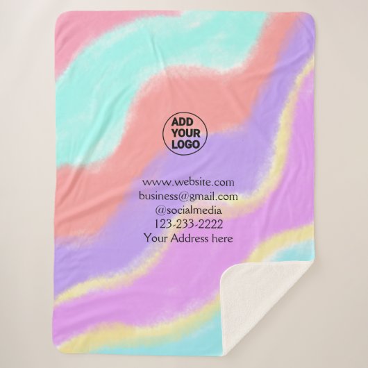 シンプルロゴミニマル/デザインをここに追加文字pos シェルパブランケット (正面)