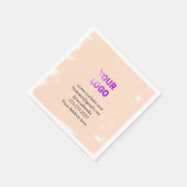 シンプルロゴミニマル/デザインをここに追加文字pos スタンダードカクテルナプキン (角)