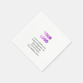 シンプルロゴミニマル/デザインをここに追加文字pos スタンダードカクテルナプキン (角)