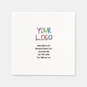 シンプルロゴミニマル/デザインをここに追加文字pos スタンダードカクテルナプキン (正面)