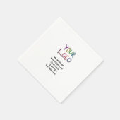 シンプルロゴミニマル/デザインをここに追加文字pos スタンダードカクテルナプキン (角)