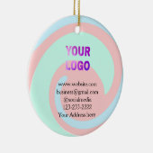 シンプルロゴミニマル/デザインをここに追加文字pos セラミックオーナメント (右)