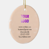 シンプルロゴミニマル/デザインをここに追加文字pos セラミックオーナメント (右)