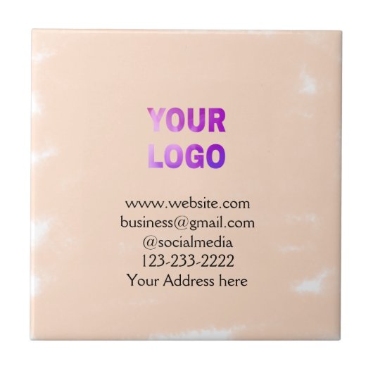 シンプルロゴミニマル/デザインをここに追加文字pos タイル (正面)