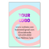 シンプルロゴミニマル/デザインをここに追加文字pos テーブルナンバー (裏面)