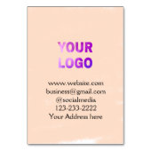 シンプルロゴミニマル/デザインをここに追加文字pos テーブルナンバー (裏面)