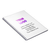 シンプルロゴミニマル/デザインをここに追加文字pos ノートブック (右側)