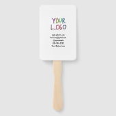 シンプルロゴミニマル/デザインをここに追加文字pos ハンドファン (裏面)