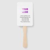 シンプルロゴミニマル/デザインをここに追加文字pos ハンドファン (裏面)