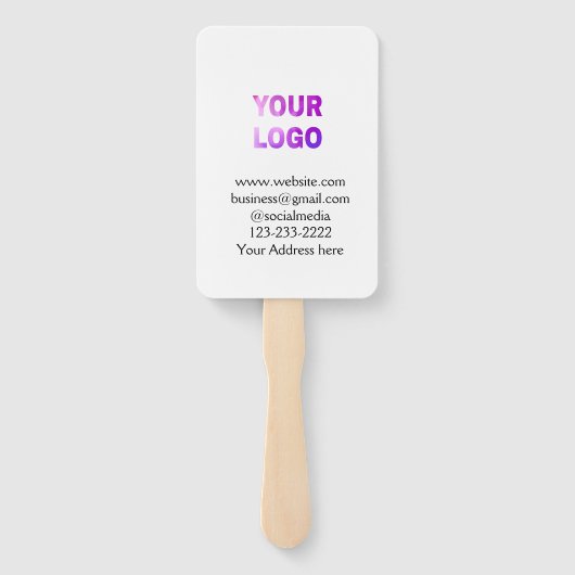 シンプルロゴミニマル/デザインをここに追加文字pos ハンドファン (裏面)