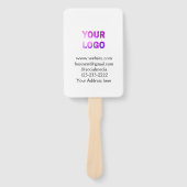 シンプルロゴミニマル/デザインをここに追加文字pos ハンドファン (正面)