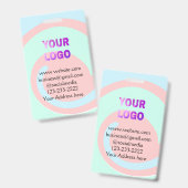 シンプルロゴミニマル/デザインをここに追加文字pos バッジ (正面＆裏面)