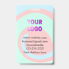 シンプルロゴミニマル/デザインをここに追加文字pos バッジ