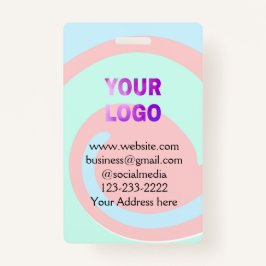 シンプルロゴミニマル/デザインをここに追加文字pos バッジ