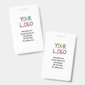 シンプルロゴミニマル/デザインをここに追加文字pos バッジ (正面＆裏面)