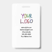 シンプルロゴミニマル/デザインをここに追加文字pos バッジ (裏面)