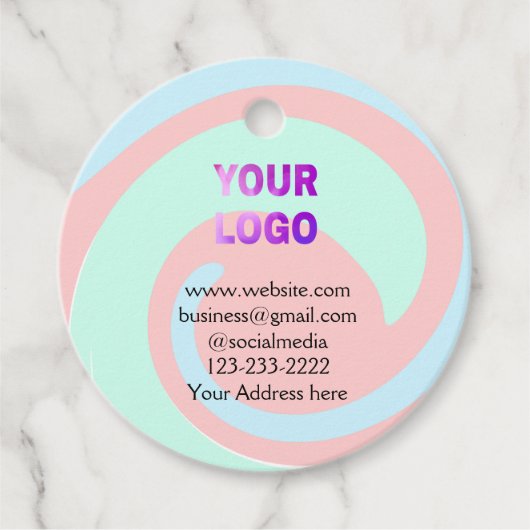 シンプルロゴミニマル/デザインをここに追加文字pos フェイバータグ (正面)