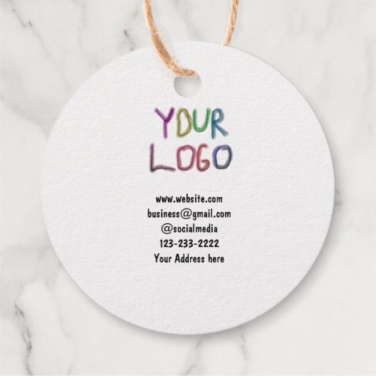 シンプルロゴミニマル/デザインをここに追加文字pos フェイバータグ (裏面)