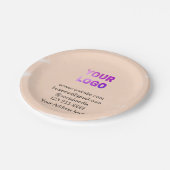 シンプルロゴミニマル/デザインをここに追加文字pos ペーパープレート (アングル)