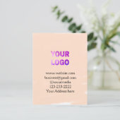 シンプルロゴミニマル/デザインをここに追加文字pos ポストカード (スタンド正面)