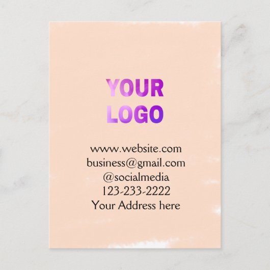 シンプルロゴミニマル/デザインをここに追加文字pos ポストカード (正面)