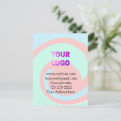 シンプルロゴミニマル/デザインをここに追加文字pos ポストカード (スタンド正面)