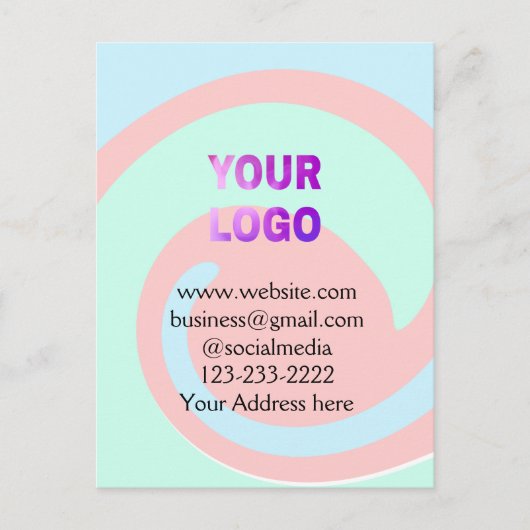 シンプルロゴミニマル/デザインをここに追加文字pos ポストカード (正面)