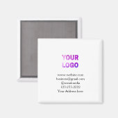 シンプルロゴミニマル/デザインをここに追加文字pos マグネット (正面/裏面)