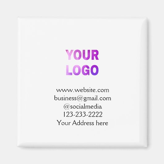 シンプルロゴミニマル/デザインをここに追加文字pos マグネット (正面)