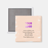 シンプルロゴミニマル/デザインをここに追加文字pos マグネット (正面/裏面)