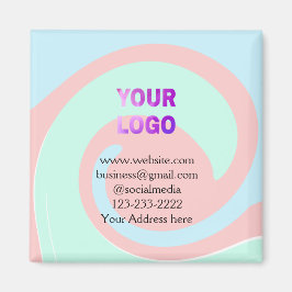 シンプルロゴミニマル/デザインをここに追加文字pos マグネット