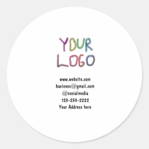 シンプルロゴミニマル/デザインをここに追加文字pos ラウンドシール