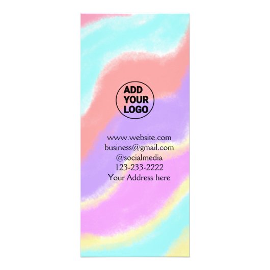 シンプルロゴミニマル/デザインをここに追加文字pos ラックカード (裏面)