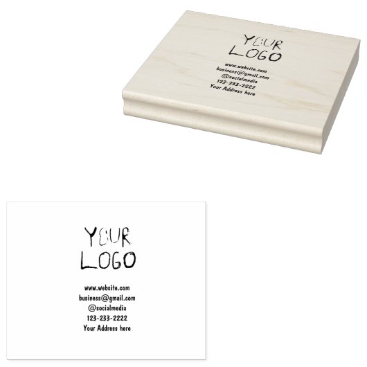 シンプルロゴミニマル/デザインをここに追加文字pos ラバースタンプ (押印)